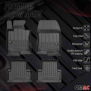 Honda Accord Floor Mat - Omac - Proline Premium TPE 4 Pcs - Black - '08-'12